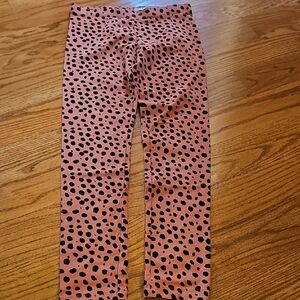 Kids Pink Leopard Print Leggings